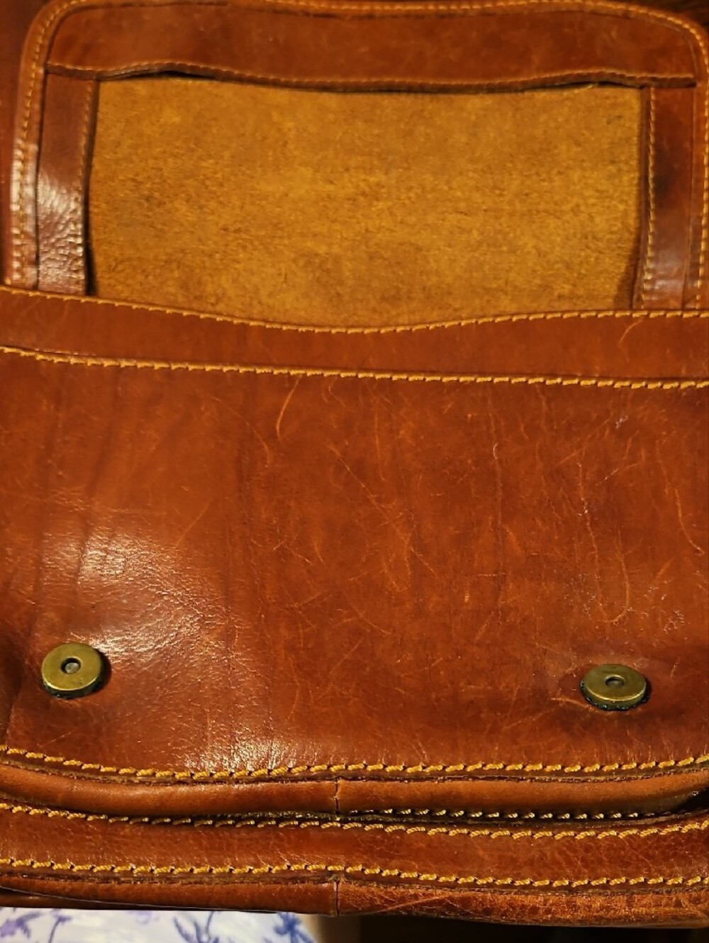 I Medici Brown Leather Messenger Bag - Picture 4 of 8